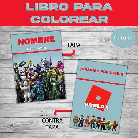 Para Colorear Editable Imprimible Roblox