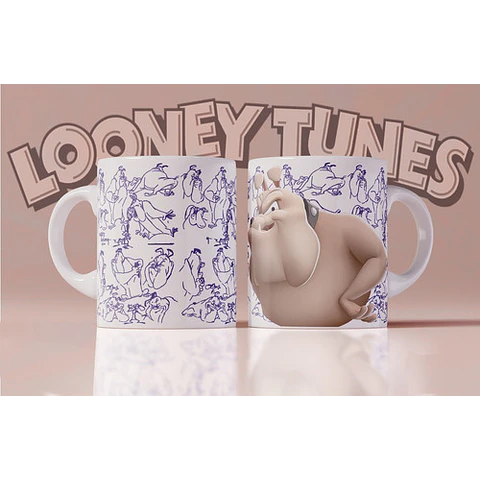 Kit Diseños Plantillas Tazas Looney Tunes Sublimacion Regalo