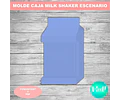 Kit Imprimible Molde Caja Milk Shaker Escenario Editable