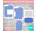 Kit Imprimible Molde Caja Milk Shaker Escenario Editable
