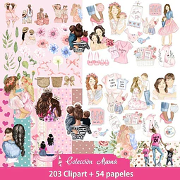 Kit Colección Mamá Clipart + Papeles Día De La Madre