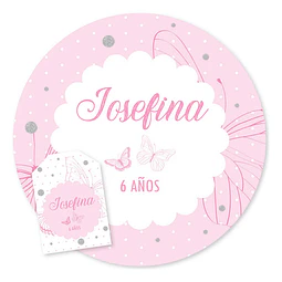 Kit Imprimible Mariposa Mariposas Fuxias Candy Bar