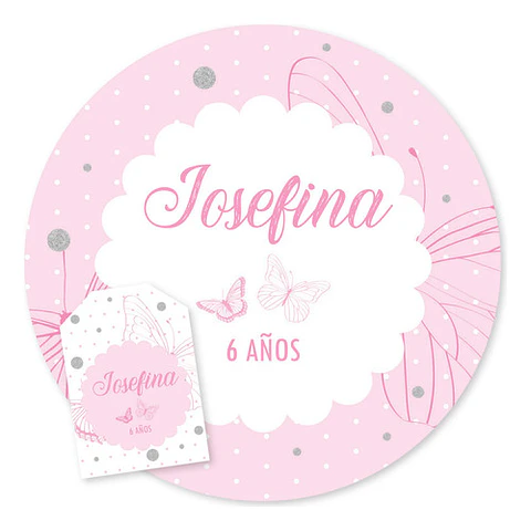 Kit Imprimible Mariposa Mariposas Fuxias Candy Bar