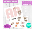 Kit Imprimible Letras 3d Editables Animales Bosque Encantado