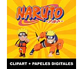 Super Kit Naruto Clipart Imágenes Png Y Papeles Digitales