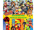 Super Kit Naruto Clipart Imágenes Png Y Papeles Digitales