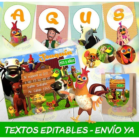 Kit Imprimible La Granja De Zenón Con Textos Editables