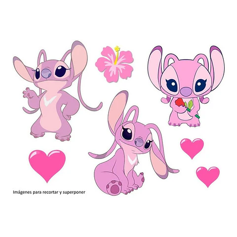 Kit Imprimible Letras 3d Editables Angela Novia De Stitch