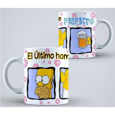 Kit Diseños Plantillas Tazas Los Simpsons Sublimación M4