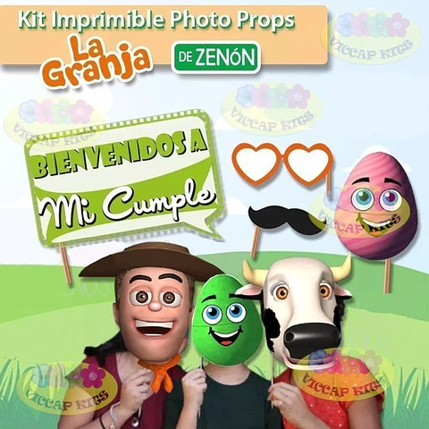 Kit Imprimible La Granja De Zenón Con Textos Editables