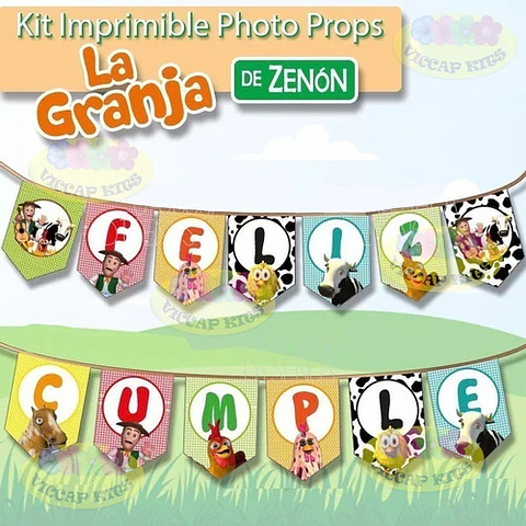 Kit Imprimible La Granja De Zenón Con Textos Editables
