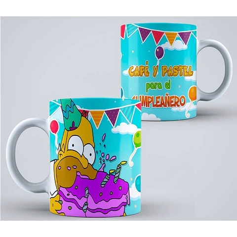 Kit Diseños Plantillas Tazas Los Simpsons Sublimación M4
