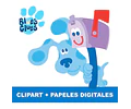 Kit Digital Las Pistas De Blue Clipart Png + Papel Digital