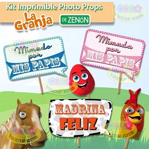Kit Imprimible La Granja De Zenón Con Textos Editables