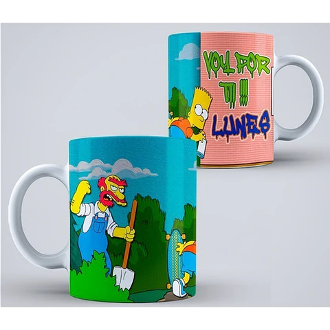 Kit Diseños Plantillas Tazas Los Simpsons Sublimación M4