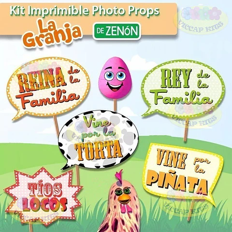 Kit Imprimible La Granja De Zenón Con Textos Editables