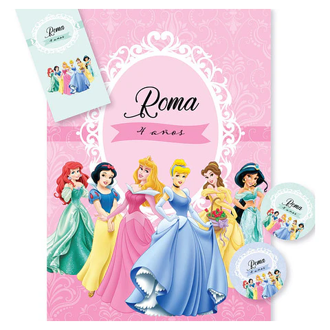 Kit Imprimible Princesas Princess Candy Bar Tukit
