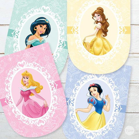 Kit Imprimible Princesas Princess Candy Bar Tukit