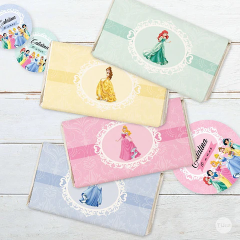 Kit Imprimible Princesas Princess Candy Bar Tukit