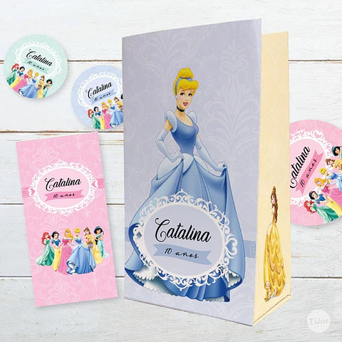 Kit Imprimible Princesas Princess Candy Bar Tukit