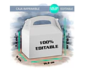 Caja Maletín Imprimible Editable Pesebre