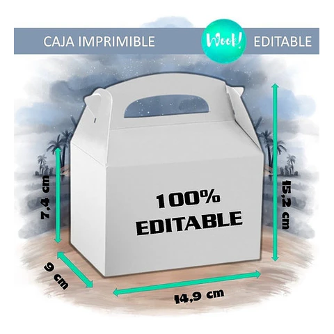 Caja Maletín Imprimible Editable Pesebre