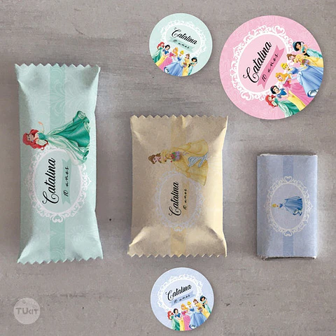 Kit Imprimible Princesas Princess Candy Bar Tukit