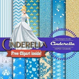 Kit Imprimible Fondos Clipart - Disney La Cenicienta
