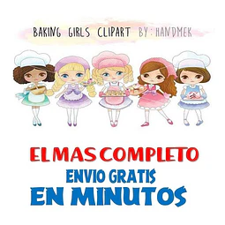 Pack Imagenes Tiernas Niñas Pastelera Cocinera + Regalo A1