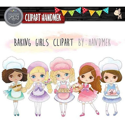 Pack Imagenes Tiernas Niñas Pastelera Cocinera + Regalo A1