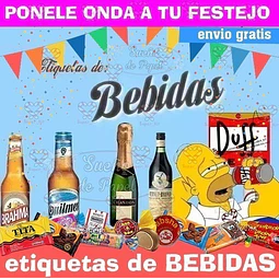 Kit Imprimible Etiquetas De Bebidas Editable