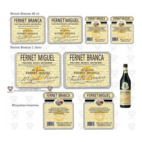 Kit Imprimible Etiquetas De Bebidas Editable