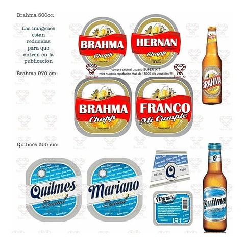 Kit Imprimible Etiquetas De Bebidas Editable