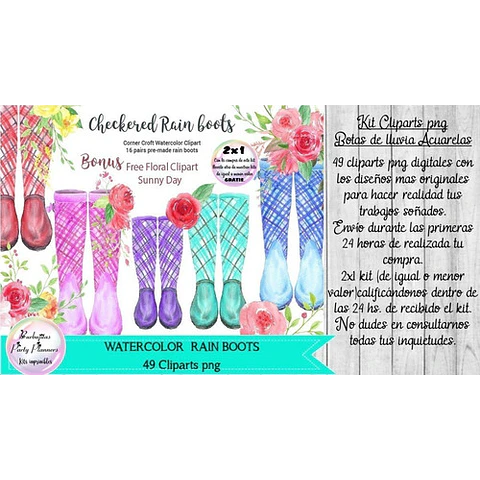 Cliparts Imagenes Png Botas De Lluvia Acuarela 