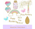 Cliparts Png Y Papeles Digitales Unicornios Dorados M22