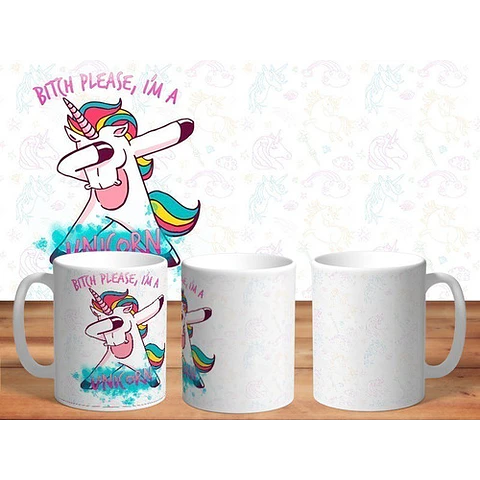 37 Plantillas Sublimación Tazas - Unicornios