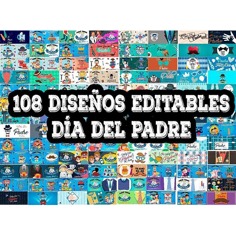 + 100 Diseños Plantillas Día Del Padre Editable Psd