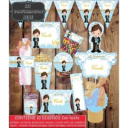 Kit Imprimible Editable Confirmación Nene