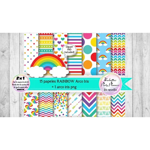 Papeles Rainbow Arco Iris