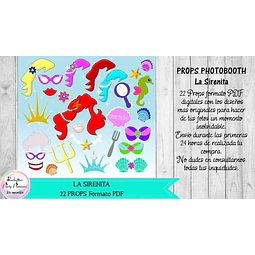 La Sirenita - 22 Props Photobooth Pdf