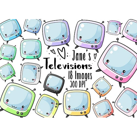 Cliparts Imagenes Png Tv Televisores Colores Pasteles Jk74