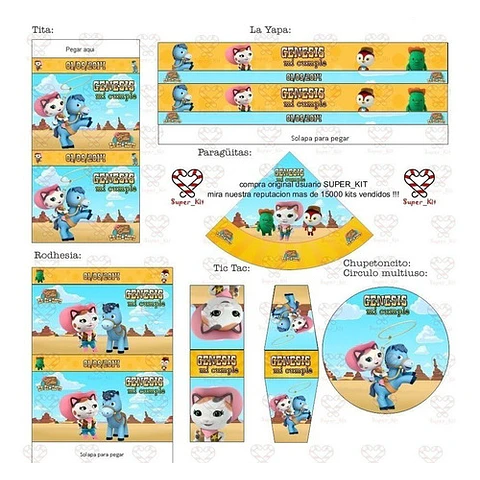 Kit Imprimible Sheriff Callie Editable