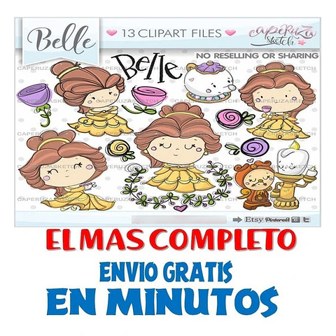 Pack Imágenes Hd Clipart Cuento Bella Y Bestia Caperuza