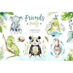 Cliparts Png Animales Del Bosque Acuarela Watercolor Pa25