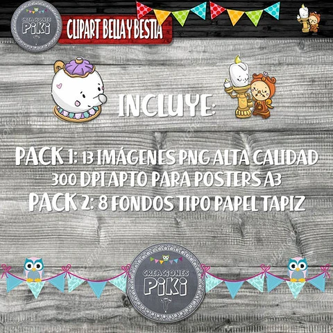 Pack Imágenes Hd Clipart Cuento Bella Y Bestia Caperuza