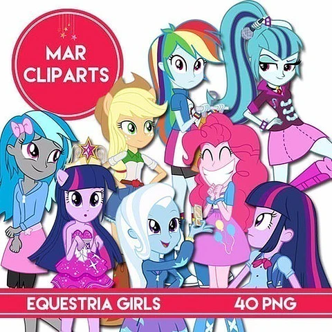 Kit Imprimible  Equestria Girl 40 Imágenes Png