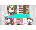 Hello Kitty Dorada Papeles Y Cliparts Png Kit Imprimible