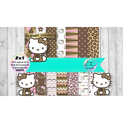 Hello Kitty Dorada Papeles Y Cliparts Png Kit Imprimible