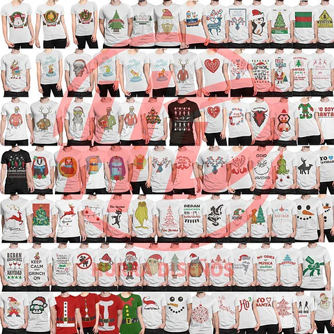 Super Pack Vectores Navidad Camisetas, Tazas Y Costales