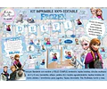 Kit Imprimible Candy Bar Frozen Modelo 1 - 100% Editable